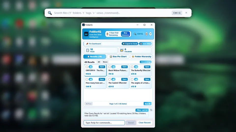 FolderIQ App Interface Preview